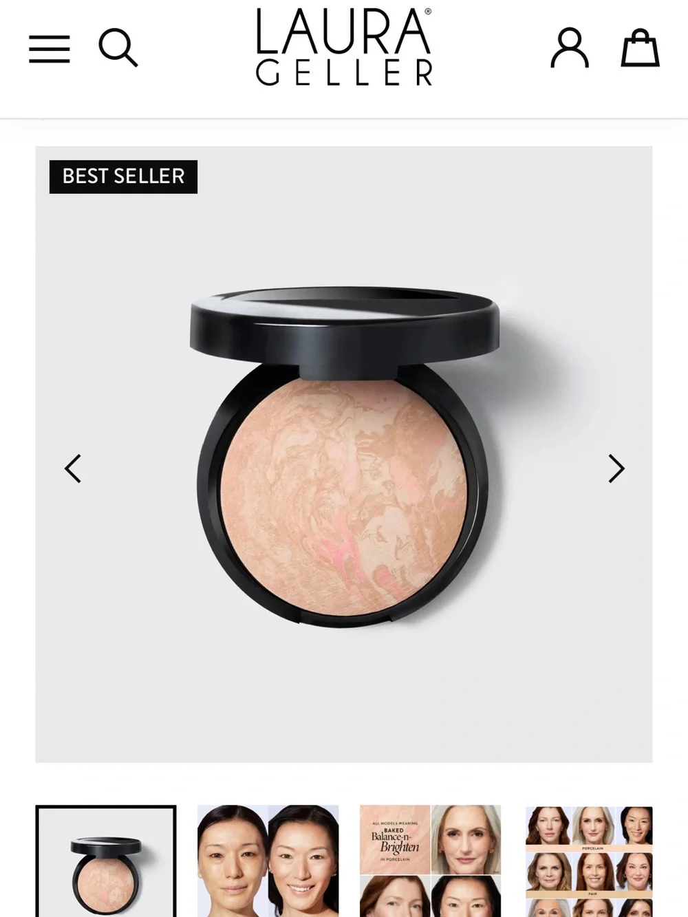 NEW Laura Geller Baked Balance-N-Brighten Color Correcting Foundation